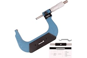 WONDERSUNM Digit Outside Micrometer Precision Machinist Tool 3-4",Professional Premium Imperial Micrometer Precision Tools Ratchet Stop Digit Counter Resolution 0.0001”