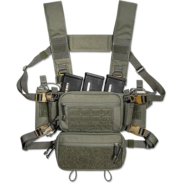 Barska Loaded Gear Tactical Chest Rig, Mag Accessory Pouches