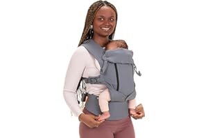 Beco Baby Carrier 8 Hybrid Newborn to Toddler (7-45lbs) - All in 1 Mesh Toddler Carrier - Baby Carrier Backpack, Front and Hip Carrier with Adjustable Seat - Cooling Ergonomic Carrier (Dark Grey)