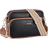 CHOLISS Small Purses for Women, Travel Purses Anti Theft Crossbody Bags for Women, Vegan Leather Adjustable Wide Guitar Strap | Travel Purses, Anti Theft, Adjustable, Wide Guitar Strap