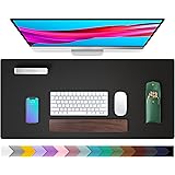 Leather Desk Pad Protector,Mouse Pad,Office Desk Mat, Non-Slip PU Leather Desk Blotter,Laptop Desk Pad,Waterproof Desk Writin