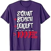 Gym Training FH 1000 Pound Club Member T-Shirt - Men's Black Classic Fit Modern Lightweight Cotton 50% Polyester 50% Short Sleeve Crew Neck T-Shirt