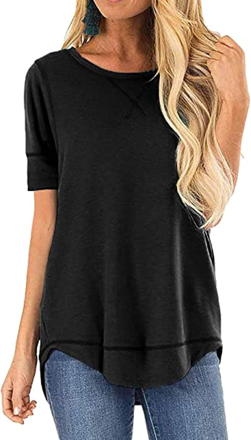 Suncife Damen T-Shirt: Lässiges V-Ausschnitt Shirt Für Den Sommer – Lockere Passform, Kurzärmelig, Einfach Stylisch