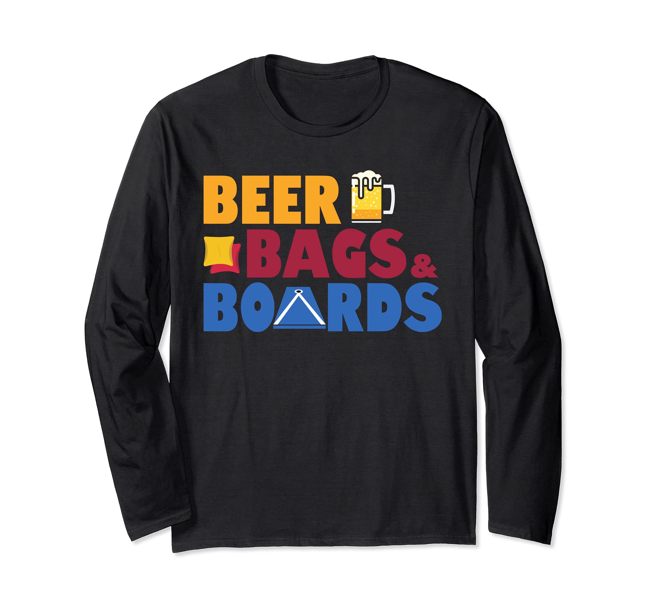 Beer Bags and Boards | Funny Cornhole Tournament Trophy Long Sleeve T-Shirt