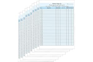 KIKIGO Patient Sign in Sheets,HIPAA Compliant,Adhesive Peel-Off Patient Forms,NCR Carbonless 3 Part Forms,for All Medical Offices