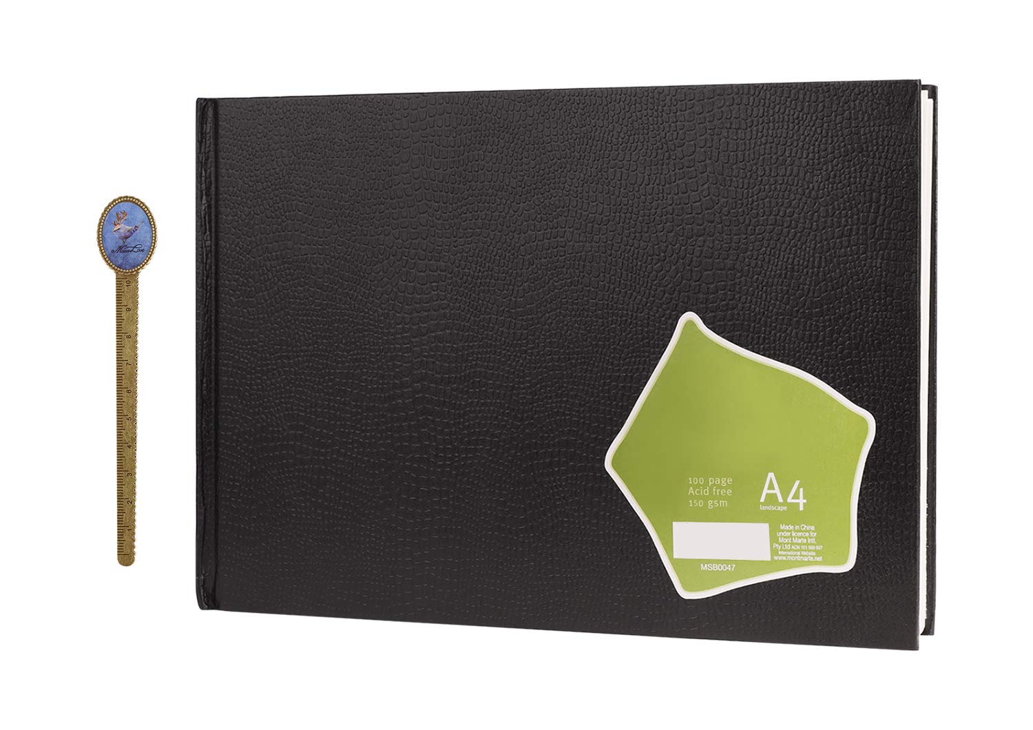 A4 Blank Notebook Hardcover Casebound Artist Sketch Book 100 Pages Hardback Sketchbook Unruled Travel Journal for Drawing Painting Doodling Sketching Writing Horizontal Pattern