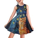 ORGYPET Sleeveless Dresses for Girls Kids Twirly Swing Dress for Summer A-Line Playwear Dress