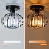 FORCOSO Crystal Ceiling Light Fixtures Modern Chandeliers Semi Flush Black view 3