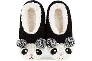 The Metluks Cute Animal House Slippers, Warm Fuzzy Slipper Socks with Grippers Non Slip, Cozy Funny Gifts
