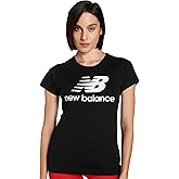New Balance Womens Nb Essentials Stacked Logo Short Sleeve 19
