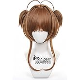 Aadesso Sakura Kinomoto wig for anime brown Two clip-in ponytails easy to style with wig cap