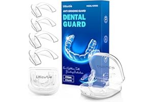 Litlcutie Mouth Guard for Grinding Teeth at Night,Teeth Grinding Mouth Guard for Sleep,Reusable Guard for Sleeping,4 Pack/2 S