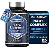 naturgizer+ Liposomal NAD+ Supplement with Resveratrol, TMG & Vitamin B3 | 4-in-1 Healthy Aging & Cellular Energy Support | High Absorption NAD Plus for Men & Women Over 40 | 120 Capsules