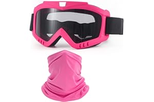 immoono Dirt Bike Goggles with Face Mask, Motorcycle ATV Motocross Ski Goggles Racing Helmet Goggles