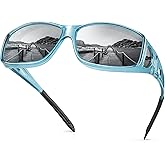 URUMQI Polarized Sunglasses Fit Over Glasses for Men Women, Wrap-around Driving Sunglasses 100% UV Protection
