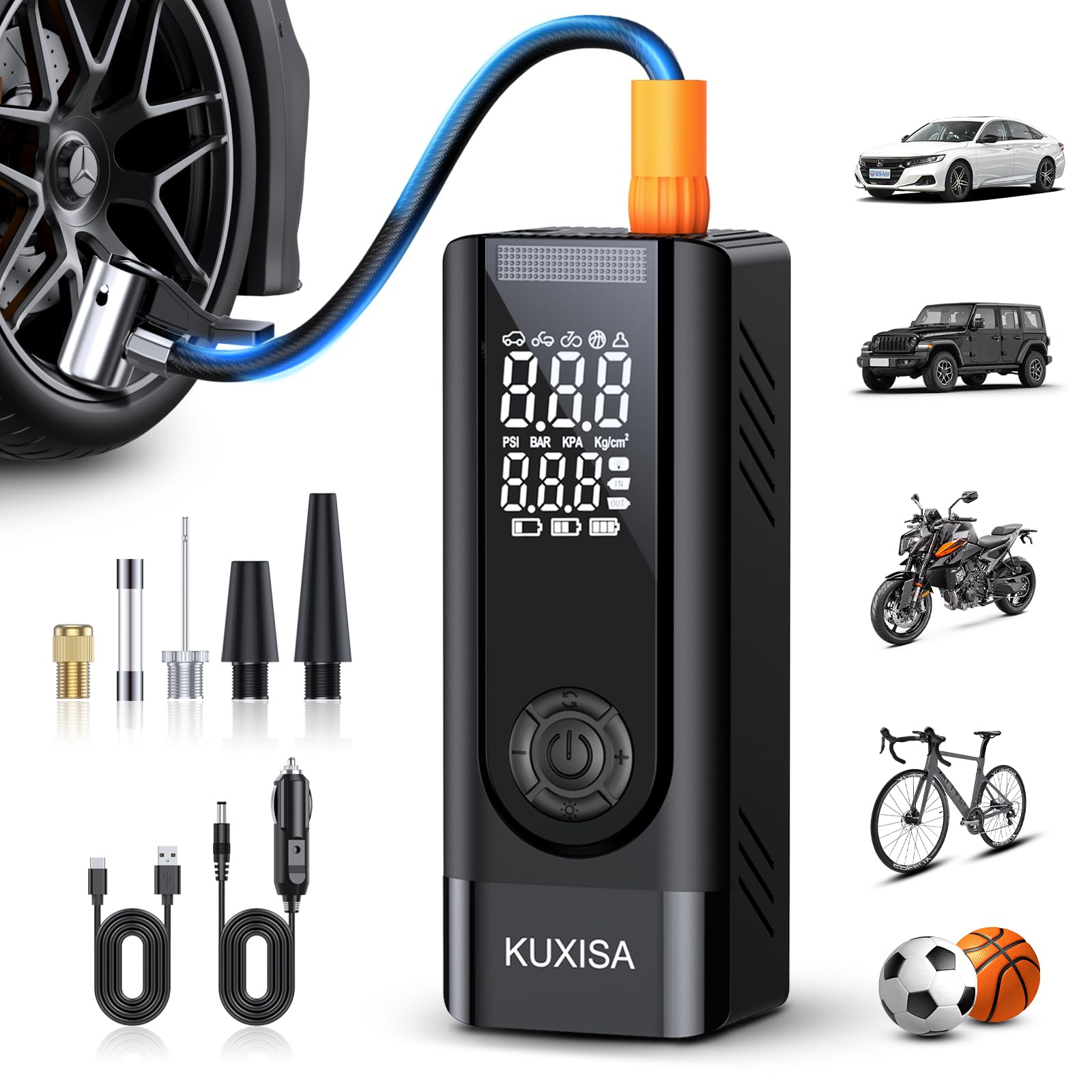 Photo 1 of ***SIMILAR***
XMUNIHA Tire Inflator Portable Air Compressor, 180PSI Air Compressor with LED Lights, 3X Faster Portable Air Pump for Car Tires, Motorcycles, Bicycles, Balls and More(Black)