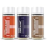 Homedics SereneScent Waterless Diffuser Oil Refill 3-Pack — Mandarin Basil, Miami Sunset, Vanilla Cedarwood (60ml ea). Clean, Safe, Natural. Compatible with SereneScent Diffusers