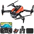 GoolRC GPS Drone with 8K Dual Camera for Adults, 60 Mins Flight with 3 Batteries, Foldable Brushless Motor FPV RC Quadcopter with Carrying Case, Obstacle Avoidance, Auto Return, Optical Flow, Headless Mode, Waypoint Fly