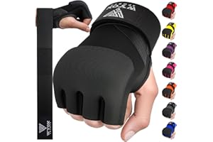 WYOX Gel Boxing Hand Wraps Inner Gloves for Men & Women, 80cm Quick Wrist Straps, Padded Knuckle Protection for Muay Thai Kickboxing, Hand Wraps for Boxing & Martial Arts