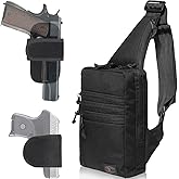 TECEUM Tactical Compact Sling Bag – CCW for Everyday – 10+ Styles – Shoulder EDC Crossbody Bag for Concealed Carry of Handgun