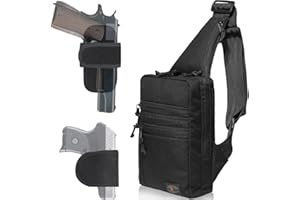 TECEUM Tactical Compact Sling Bag – CCW for Everyday – 10+ Styles – Shoulder EDC Crossbody Bag for Concealed Carry of Handgun