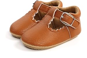 SOFMUO Baby Boys Girls High Top Ankle PU Leather Sneakers Soft Rubber Sole Infant Moccasins Newborn Oxford Loafers Anti-Slip Toddler Wedding Uniform Dress Shoes