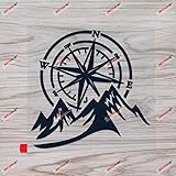 6'' Black 4X4 Off Road Decal Sticker Mountain