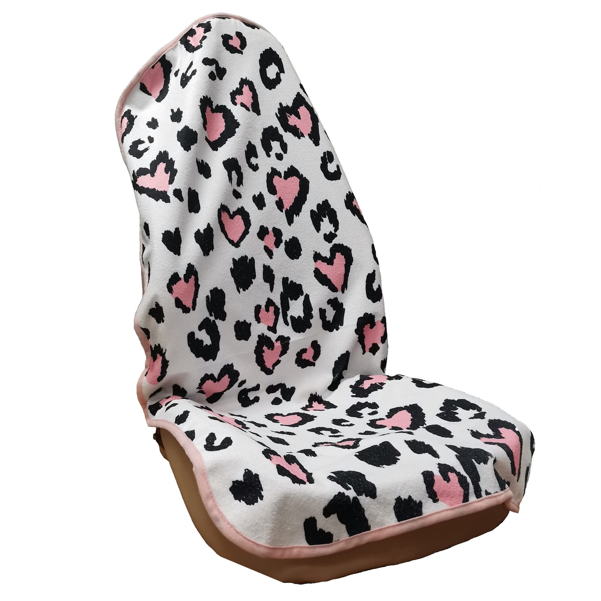 Photo 1 of LoyaGour Car Seat Cover Protector Front Seats,for Gym Workout,Running,Swimming,Beach and Hiking,Waterproof Sweat Towel Bucket Seat Covers for Cars SUV Trucks (Leopard Print, 1Pcs)