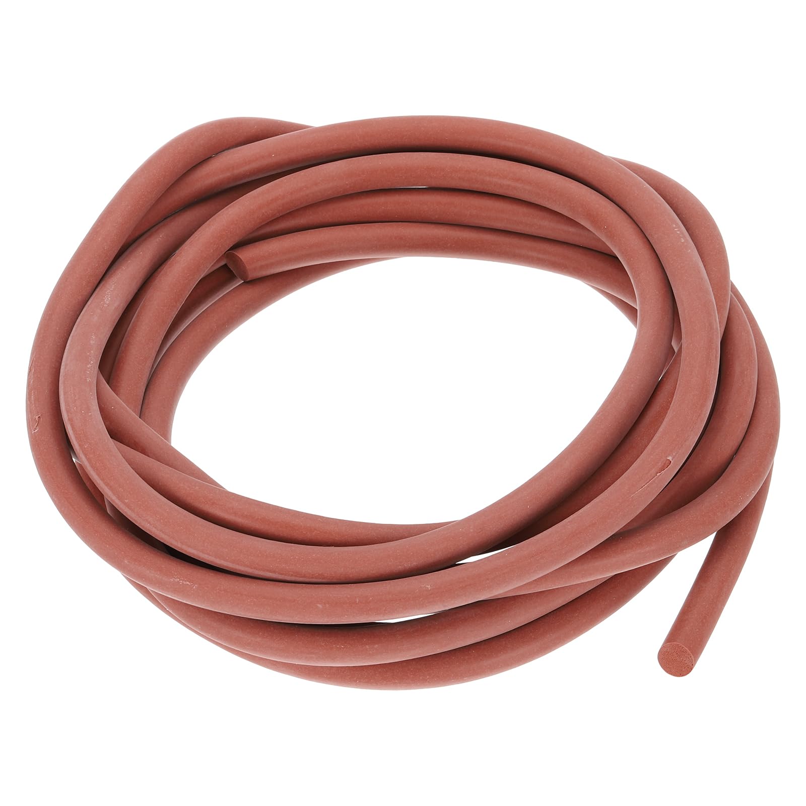 PATIKIL Silicone Foam Seal Strip, 5Meters(16.4Ft) 9mm(0.35") Dia Round High Density Solid Sponge Rubber Weather Stripping Cord for Sealing Gap Blocker Insulation, Red