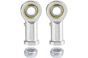 ZOWZEA 2pcs Rod end Bearing 7/16 inch bore Pre-Lubricated 7/16-20 Female Thread Right Hand Heim Joint with Jam Nuts