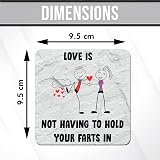 BestaFiesta Funny Valentines Coaster Mug Gift 9.5cm Cork Backing view 2