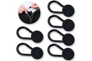 WARDROBE HACKERS Flexible Button Extenders for Jeans & Pants (6-Pack Black Buttons) Waist Expanders for Men and Women’s Tight Waistband Relief Extender Blends In
