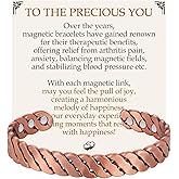 Feraco Pure Copper Bracelet for Men Women, Ultra Strength Magnetic Cuff Bangle for Men Women with 3500 Gauss Neodymium Magnets, 99.99% Copper Life Tree Jewelry, Adjustable