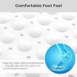 XIYUNTE Shower Mat Non Slip 53x53cm Anti Mould with Drain Holes White view 4
