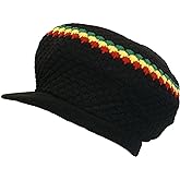Shoe String King SSK Rasta Knit Tam Hat Dreadlock Cap. Multiple Designs and Sizes.