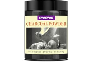 Eyaeyao Premium Charcoal Powder for Drawing and Art, Drawing Charcoal for for Drawing, Sketching, Shading, Blending, Charcoal Powder for Beginners & Pro Artists (16 Ounces)