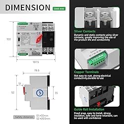Mini ATS Automatic Transfer Switch 2P 100A