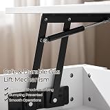 Yaheetech Lift Up Coffee Table White 98x50 cm Hidden Storage Drawer view 7