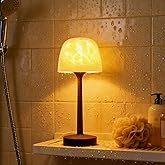 Peledic Shower Light, Spa-Like Waterproof Bathroom Shower Lamp with 16 Color Ocean Wave Projector, Rechargeable Cordless Light with Touch & Remote Control, Bathroom Lamp for Inside Shower & Bathtub