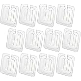 Voittozege 12 Pcs Clear Plastic Table Pan Lid, 1/6 Size Polycarbonate Food Pan Lids with Handle Food Pan Lids polycarbonate lids for Restaurant Commercial Food Container Storage