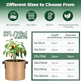 T4U 5-Pack 7 Gallon Fabric Grow Bags Heavy Duty with Handles view 5
