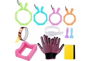 WAQONUY 4 Size Tumbler Clamp for Sublimation,Silicone Cup Cradle for Crafting Tumblers,Sublimation Cup Holder Clamp for 15oz 20oz 30oz 40ozCups,Mug Clamps for Sublimation(4Size(15/20/30/40.OZ)+Cradle)