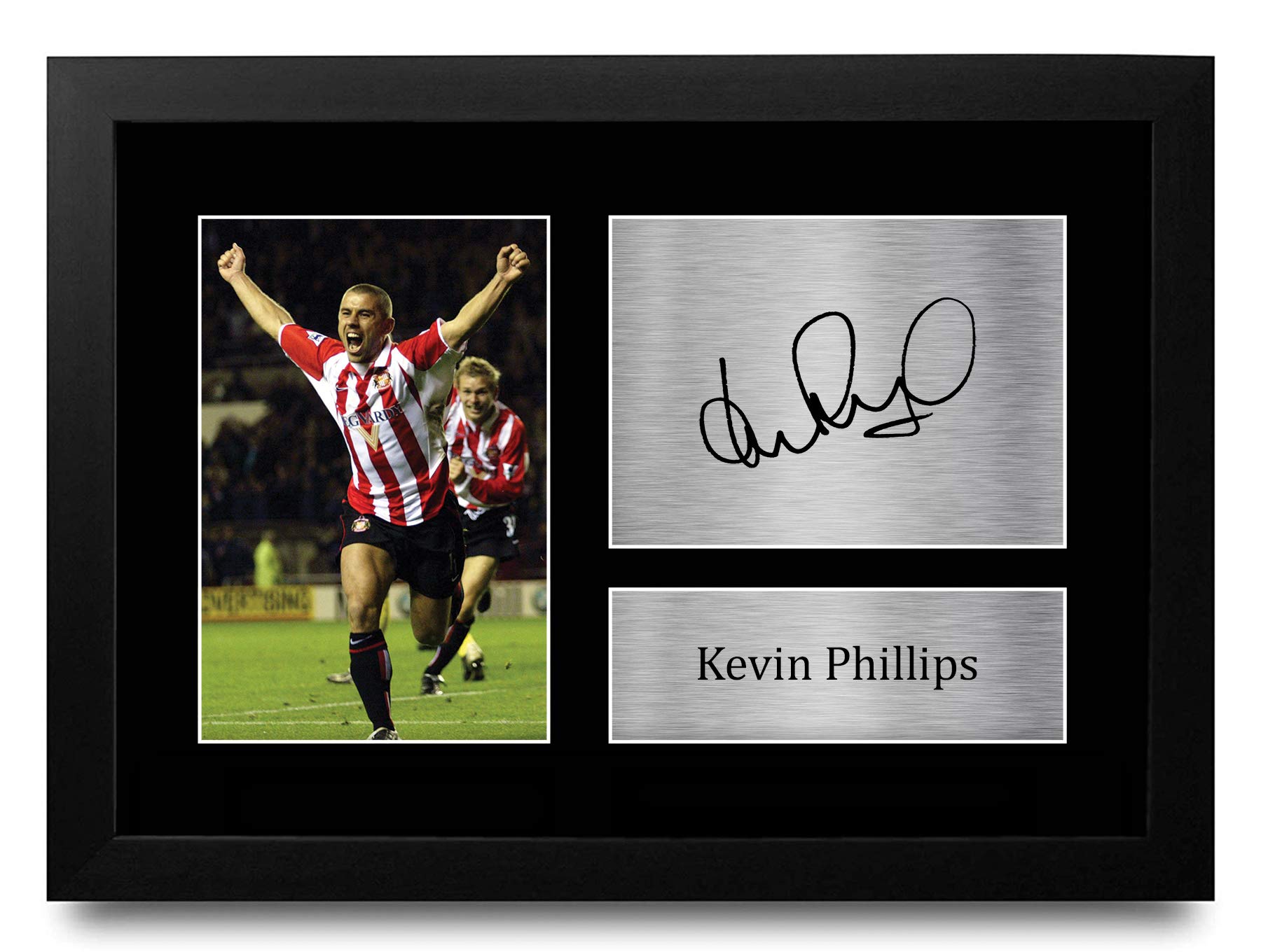 HWC Trading FR A4 Kevin Phillips Sunderland Gifts Printed Signed Autograph Picture for Fans and Supporters - A4 Framed