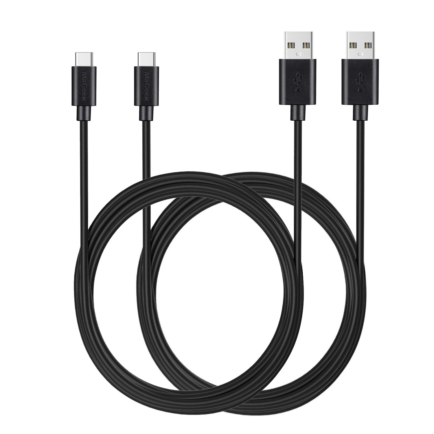 MaGeek USB C Charger Cable 3m, Super Long (2-Pack, 3.0 Meter) USB-C Data Cable for Samsung Galaxy S24,S23,S22,S21,S20,A90,A80,A70,A54,A53, Note 20,iPhone 17/16/15, Xiaomi, Honor, Google (Black)