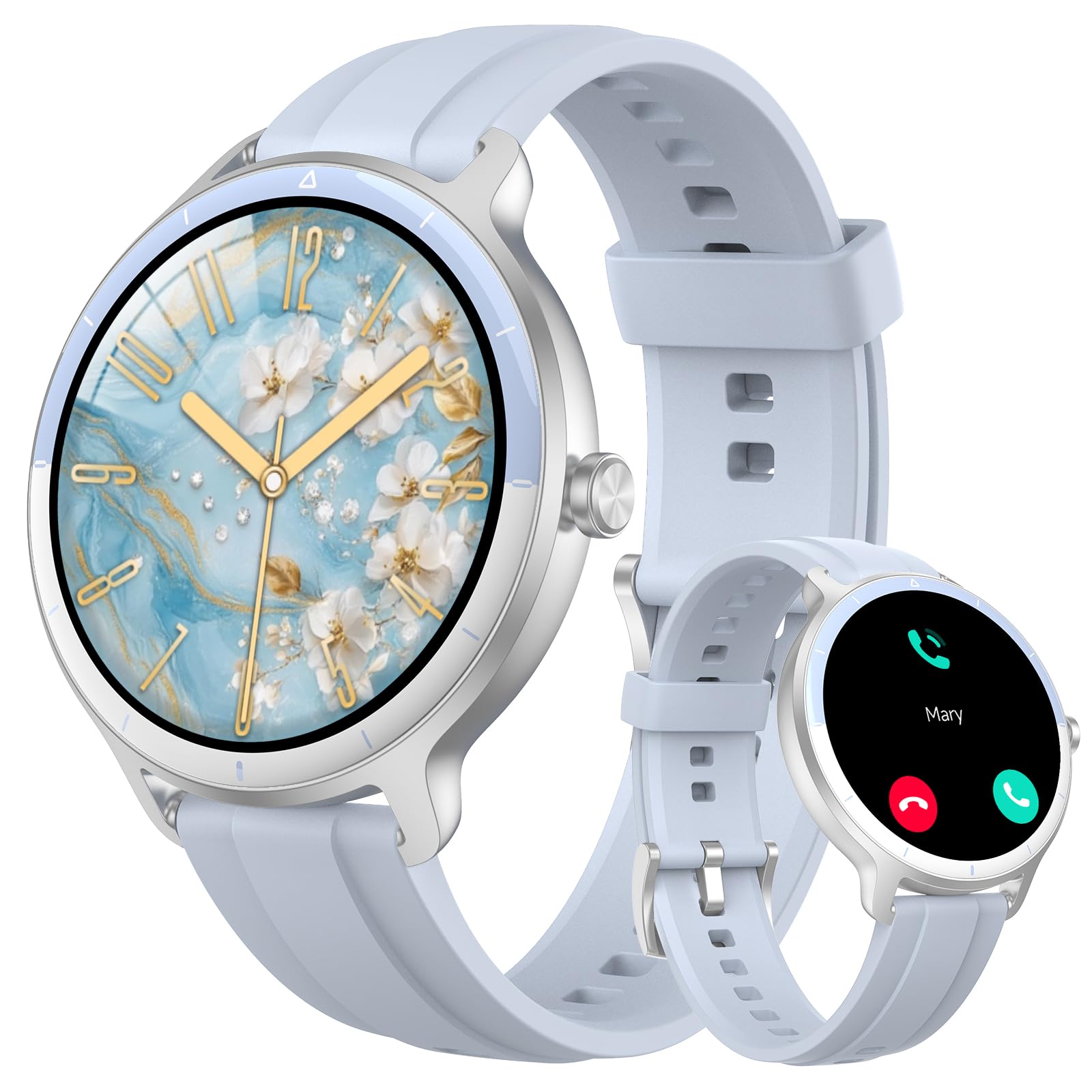 Photo 1 of YMZ Smart Watch for Men Women, 1.27" HD Touchscreen Fitness Tracker, Bluetooth Calling, 100+ Sports Modes, Sleep Monitor, IP68 Waterproof, Compatible with Android & iPhones