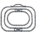 Train Track Railroad Accessories - City Train Track System with Railroad Crossing, Compatible with Major Brand Trains in Building Blocks