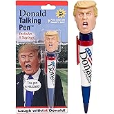 OUR FRIENDLY FOREST Talking Donald Trump Pen - Collectible Edition - Multiple Authentic Voice Recordings - Patriotic Desktop 