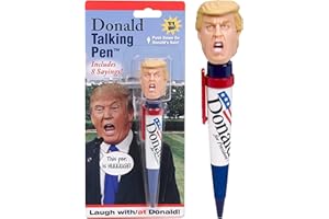 OUR FRIENDLY FOREST Talking Donald 45-47 Victory Pen - Speaks 8 Lines in Trump's Real Voice - Stocking Stuffers for Men - Funny Political Gag Gift or Republican Birthday Gifts for Men, Dad & Fathers (Original)