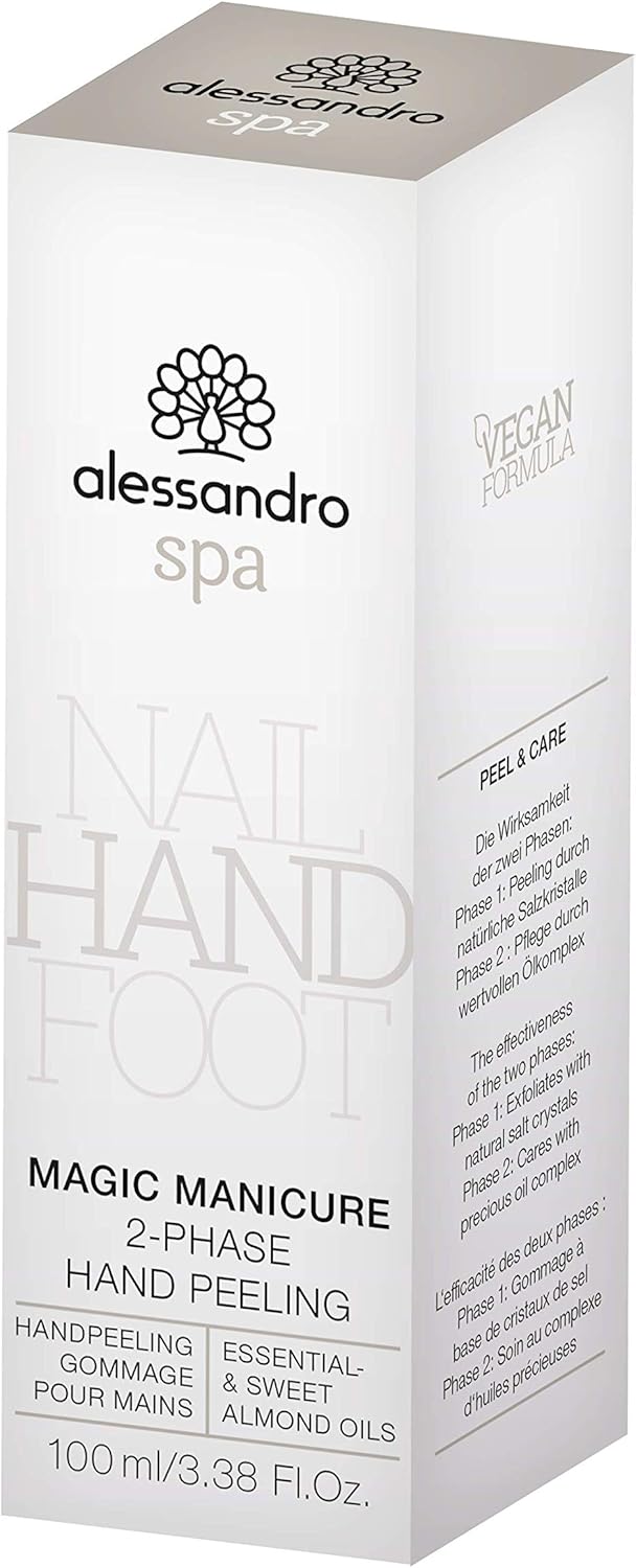 Alessandro Spa 2 - Phase Hand Peeling Magic Manicure For Women 3.38 oz Exfoliator, White, 100 ml (Pack of 1) - Image 3