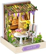 CUTEROOM DIY Miniature Dollhouse Kit with Furniture and LED